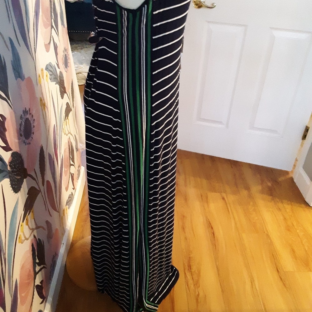 Max studio nautical stripe navy maxi dress